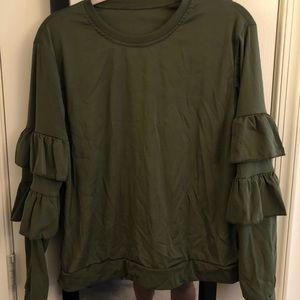 Green two piece pants set